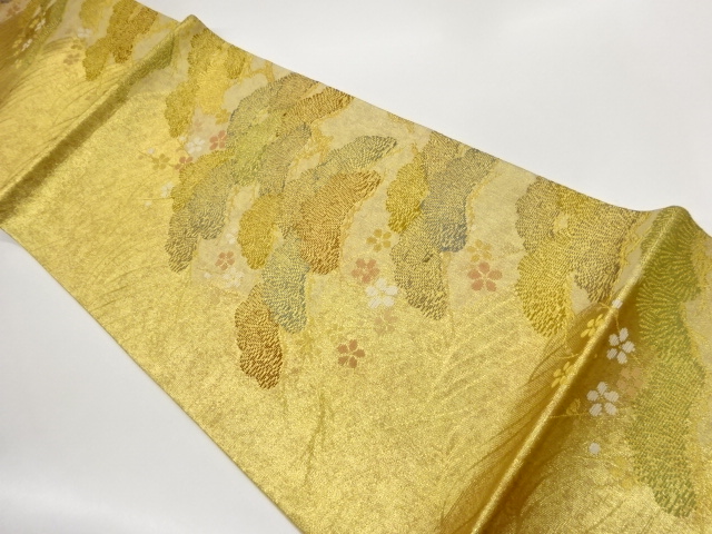 JAPANESE KIMONO / FUKURO OBI / WOVEN ROUGH WAVE